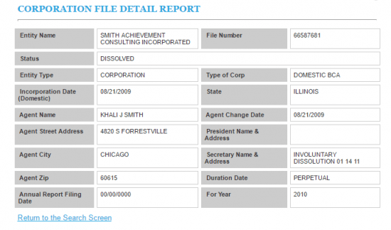 illinois corporation detailed report